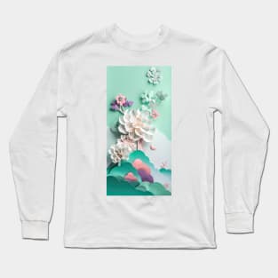 Ethereal Paper Flowers Long Sleeve T-Shirt